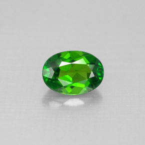 Diopsídio de cromo verde natural 0,94ct, corte oval, VS
