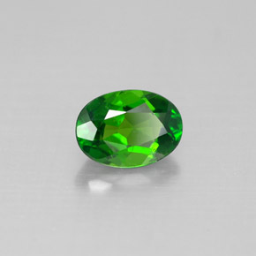 Diopsídio de cromo verde natural 0,94ct, corte oval, VS