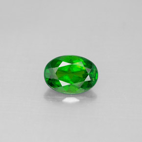 Diopsídio de cromo verde natural 0,87ct, corte oval, VS-SI