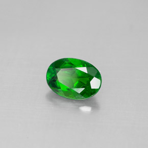 Diopsídio de cromo verde natural 0,87ct, corte oval, VS-SI