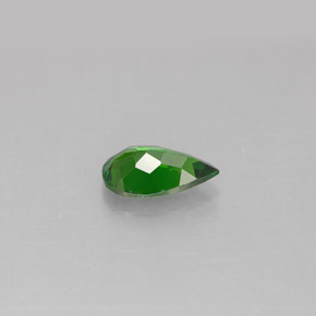 Diopsídio de cromo verde natural 0,72ct, formato de pêra, VS