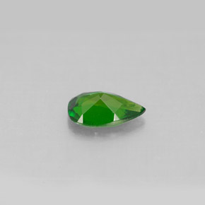 Diopsídio de cromo verde natural 0,74ct, formato de pêra, VS