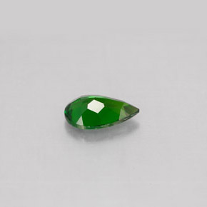 Diopsídio de cromo verde natural 0,68ct, formato de pêra, VS