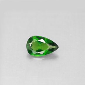 Diopsídio de Cromo Verde Natural 0.81ct, Formato de pêra, VS