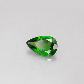 Diopsídio de Cromo Verde Natural 0.81ct, Formato de pêra, VS