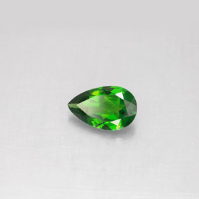 Diopsídio de cromo verde natural 0,79ct, formato de pêra, VS