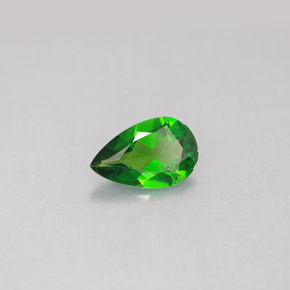 Diopsídio de cromo verde natural 0,71ct, formato de pêra, VS