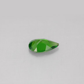 Diopsídio de cromo verde natural 0,71ct, formato de pêra, VS