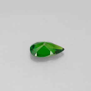 Diopsídio de Cromo Verde Natural 0.73ct, Formato de pêra, VS