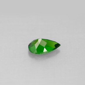 Diopsídio de cromo verde natural 0,83ct, formato de pêra, VS