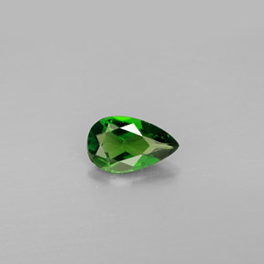 Diopsídio de Cromo Verde Natural 0.72ct, Formato de pêra, VS