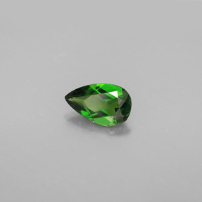 Diopsídio de Cromo Verde Natural 0.72ct, Formato de pêra, VS