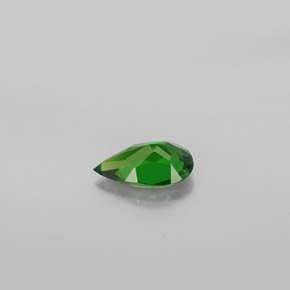 Diopsídio de cromo verde natural 0,77ct, formato de pêra, VS