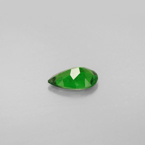 Diopsídio de cromo verde natural 0,77ct, formato de pêra, VS