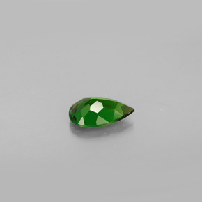 Diopsídio de cromo verde natural 0,76ct, formato de pêra, VS