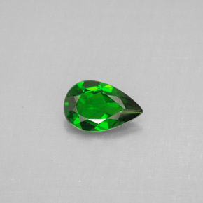 Diopsídio de Cromo Verde Natural 0.76ct, Formato de pêra, VS