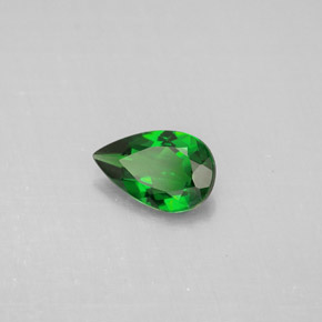 Diopsídio de Cromo Verde Natural 0.76ct, Formato de pêra, VS