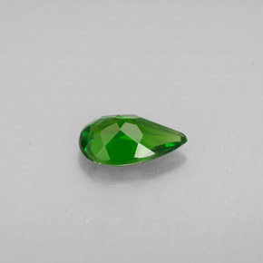 Diopsídio de cromo verde natural 0,83ct, formato de pêra, VS