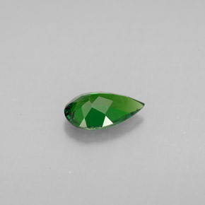 Diopsídio de cromo verde natural 0,63ct, formato de pêra, VS