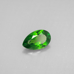 Diopsídio de Cromo Verde Natural 0.82ct, Formato de pêra, VS