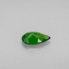 Diopsídio de cromo verde natural 0,74ct, formato de pêra, VS