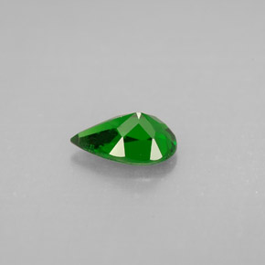 Diopsídio de cromo verde natural 0,79ct, formato de pêra, VS