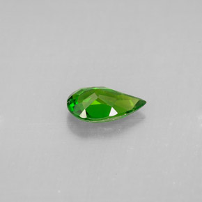Diopsídio de Cromo Verde Natural 0.67ct, Formato de pêra, VS