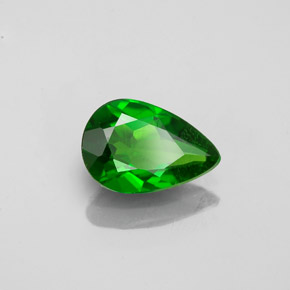 Diopsídio de cromo verde natural 0,74ct, formato de pêra, VS-SI