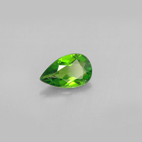Diopsídio de Cromo Verde Natural 0.75ct, Formato de pêra, VS