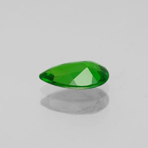 Diopsídio de cromo verde natural 0,74ct, formato de pêra, VS