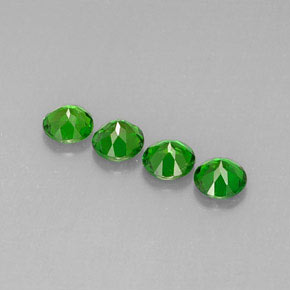 Pedras preciosas de diopsídio de cromo verde natural de  ct, corte redondo, VS