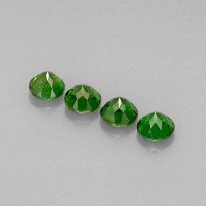 Pedras preciosas de diopsídio de cromo verde natural de  ct, corte redondo, VS