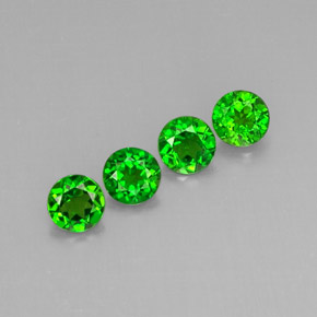 Pedras preciosas de diopsídio de cromo verde natural de  ct, corte redondo, VS
