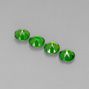 Pedras preciosas de diopsídio de cromo verde natural de  ct, corte redondo, VS