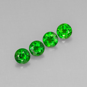 Pedras preciosas de diopsídio de cromo verde natural de  ct, corte redondo, VS