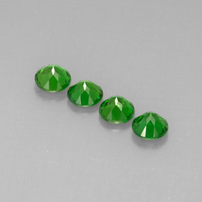 Pedras preciosas de diopsídio de cromo verde natural de  ct, corte redondo, VS