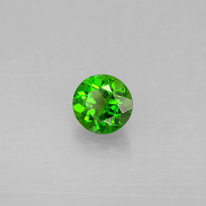 Diopsídio de cromo verde natural 0,56ct, corte redondo, VS