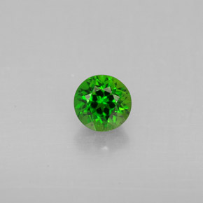 Diopsídio de cromo verde natural 0,54ct, corte redondo, VS