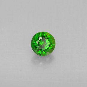 Diopsídio de cromo verde natural 0,54ct, corte redondo, VS