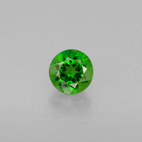 Diopsídio de cromo verde natural 0,55ct, corte redondo, VS