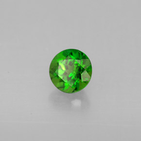 Diopsídio de cromo verde natural 0,55ct, corte redondo, VS