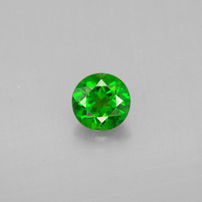 Diopsídio de cromo verde natural 0,49ct, corte redondo, VS