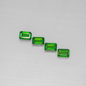 Pedras preciosas de diopsídio de cromo verde natural de  ct, corte esmeralda, VS