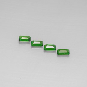 Pedras preciosas de diopsídio de cromo verde natural de  ct, corte esmeralda, VS