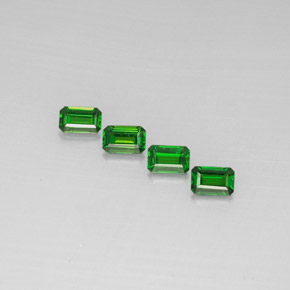 Pedras preciosas de diopsídio de cromo verde natural de  ct, corte esmeralda, VS