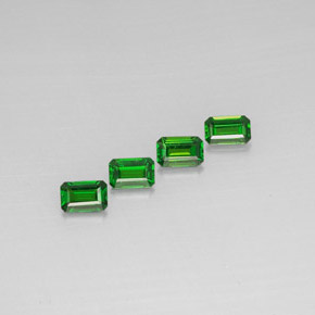 Pedras preciosas de diopsídio de cromo verde natural de  ct, corte esmeralda, VS