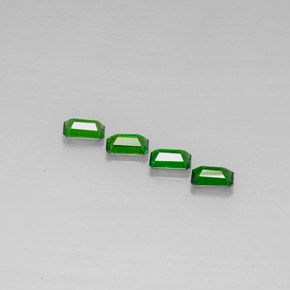 Pedras preciosas de diopsídio de cromo verde natural de  ct, corte esmeralda, VS