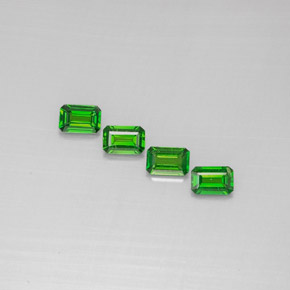 Pedras preciosas de diopsídio de cromo verde natural de  ct, corte esmeralda, VS