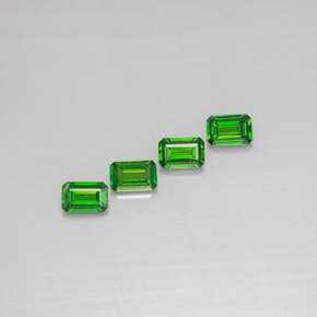 Pedras preciosas de diopsídio de cromo verde natural de  ct, corte esmeralda, VS