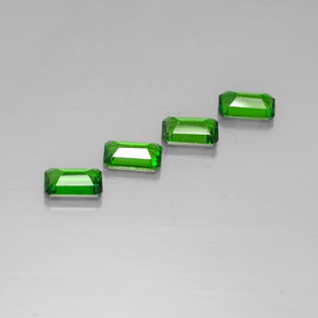 Pedras preciosas de diopsídio de cromo verde natural de  ct, corte esmeralda, VVS-VS